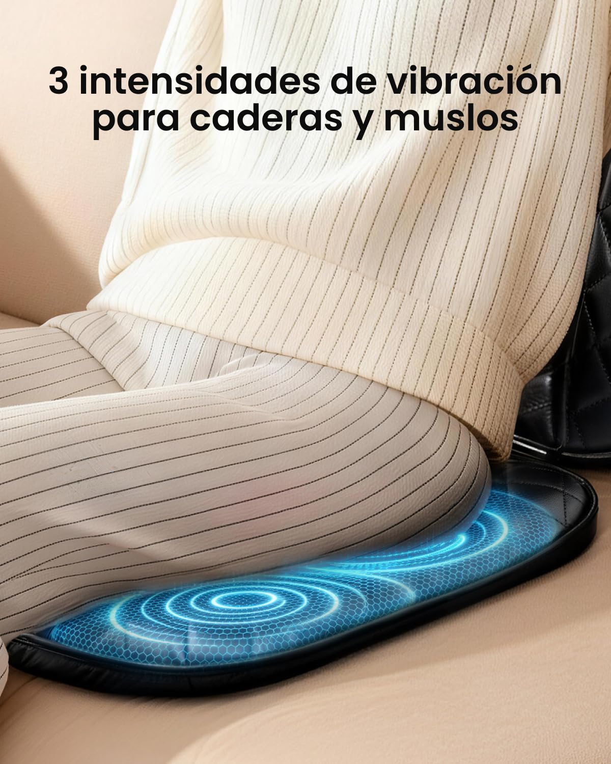 RENPHO Masajeador Espalda Electrico para Silla, Cojín de Masaje, Shiatsu Silla de Masaje con Calor para Toda la Espalda y Cuello, Altura Ajustable, Uso en Casa y Oficina