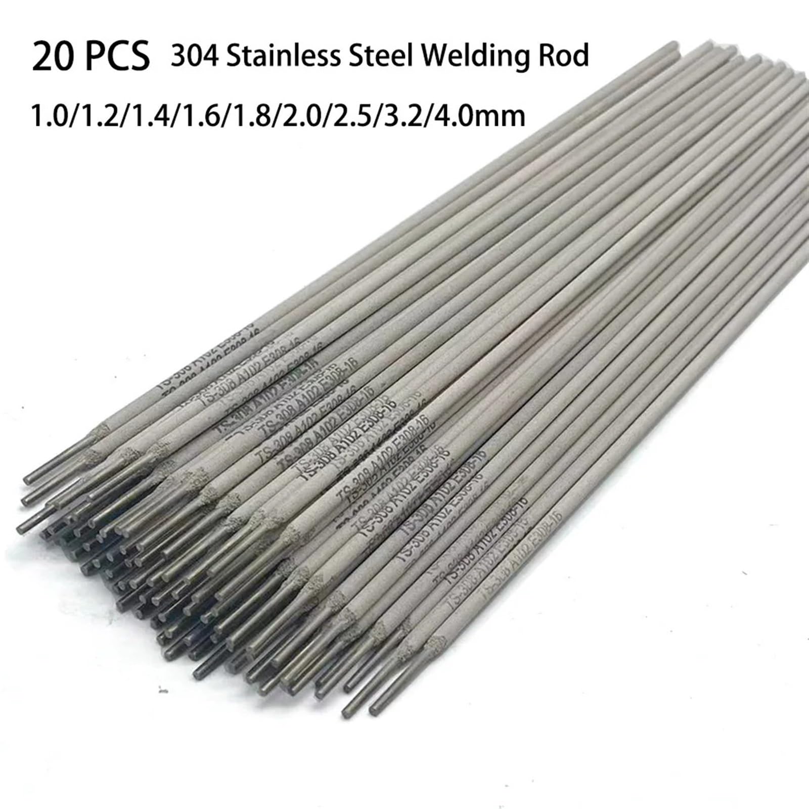 20 piezas de varilla soldadura acero inoxidable 304 for soldar electrodos A102 for 1,0 mm a 4, diámetro, consumibles Soldadura Precisa Reparaciones Finas