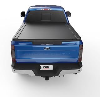 RollTrac Electric Retractable Tonneau Cover - Compatible with Ford Super Duty with 6.8 Bed (2017-2024 Models) - Aluminum Bed Cover - RT040031E