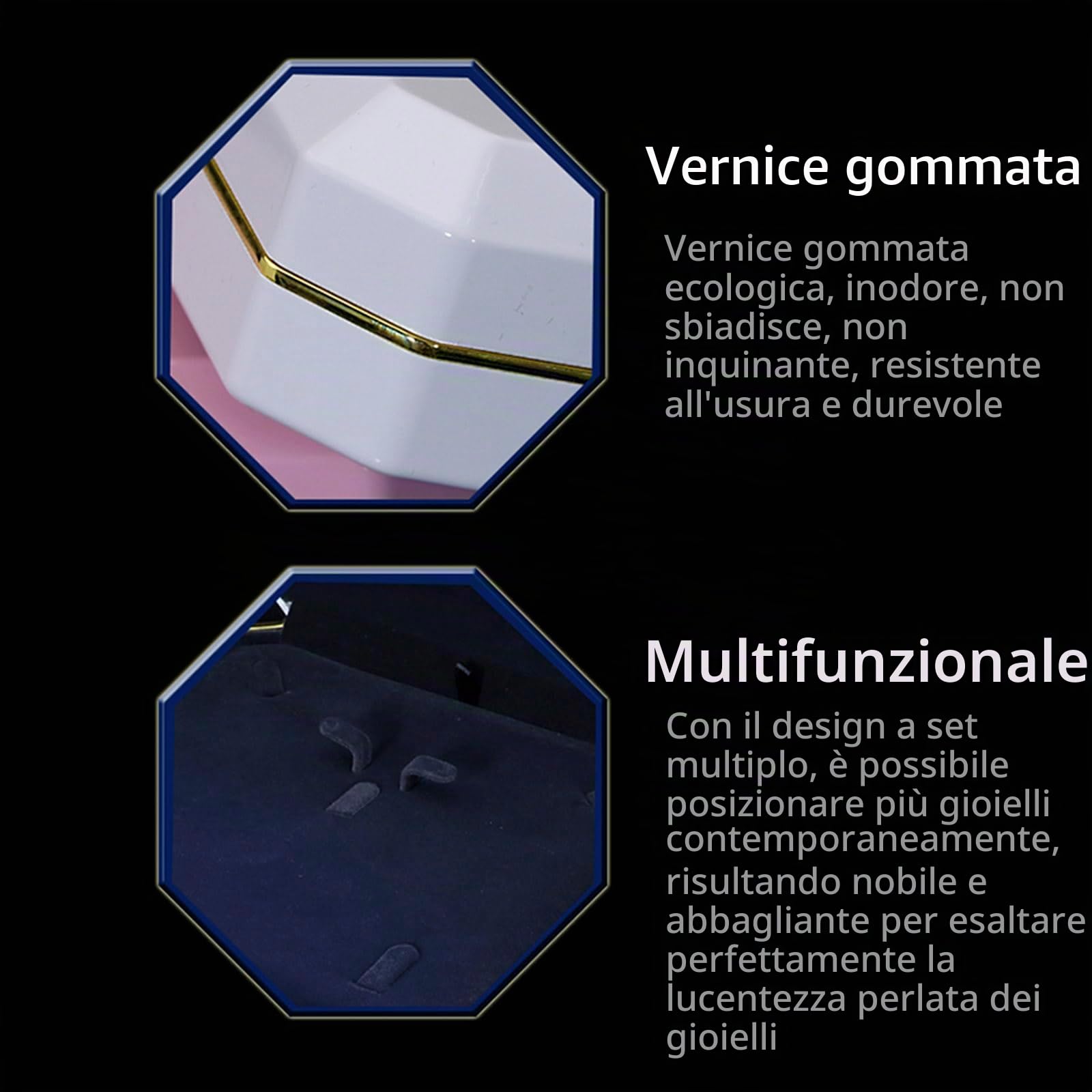 Scatola Portagioielli con LED per Collana – Astuccio Regalo Elegante con Interno in Velluto – Idea Regalo per Matrimonio, Compleanno, San Valentino, Festa della Mamma, Natale
