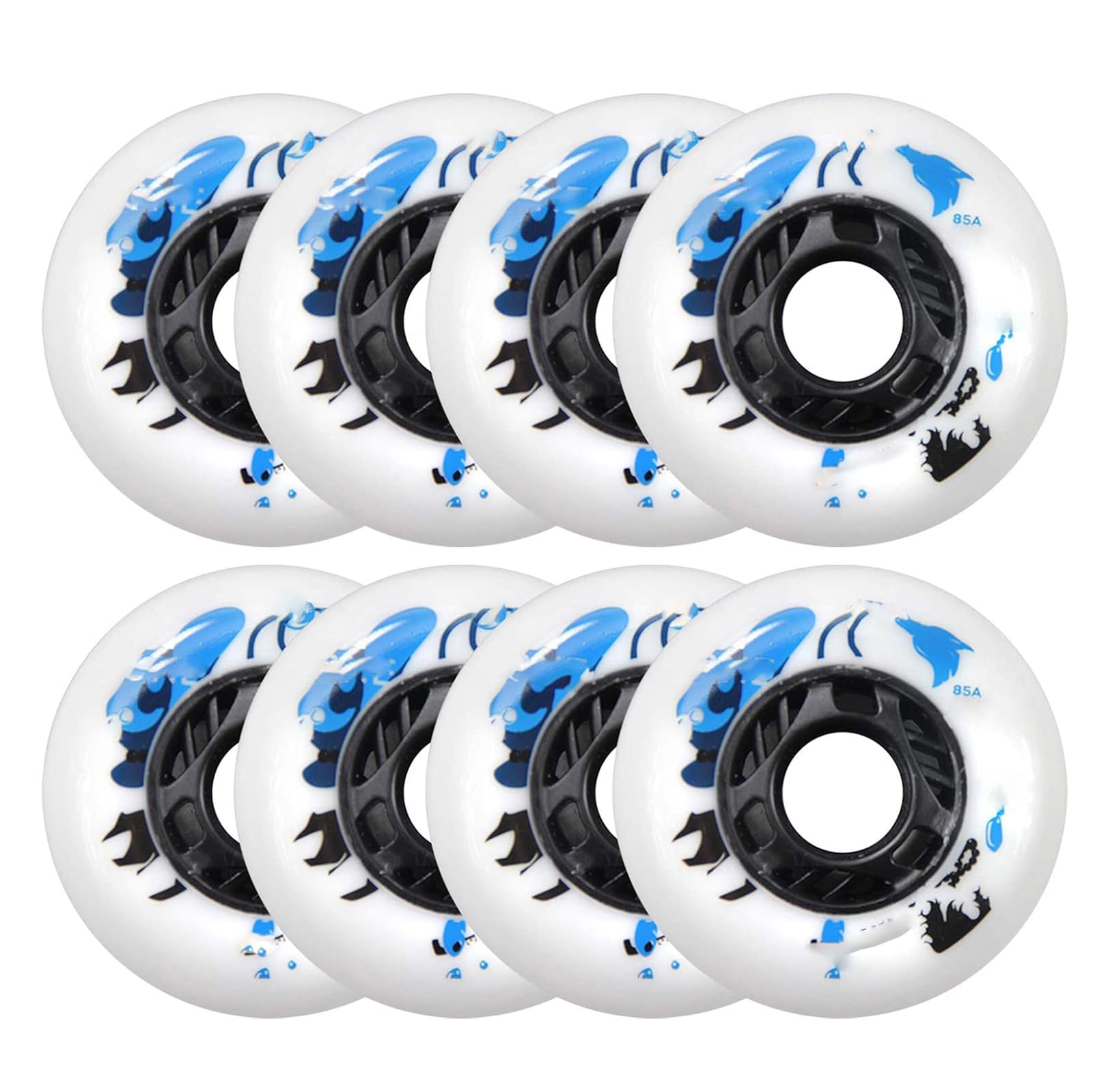 Remplacement des Roues Patins à Roues alignées, Remplacement des Roues Patins à Roues alignées 85A, Roues Patins à roulettes, Brosse résistante à l'usure, Roue Frein Rue 72 mm 76 mm