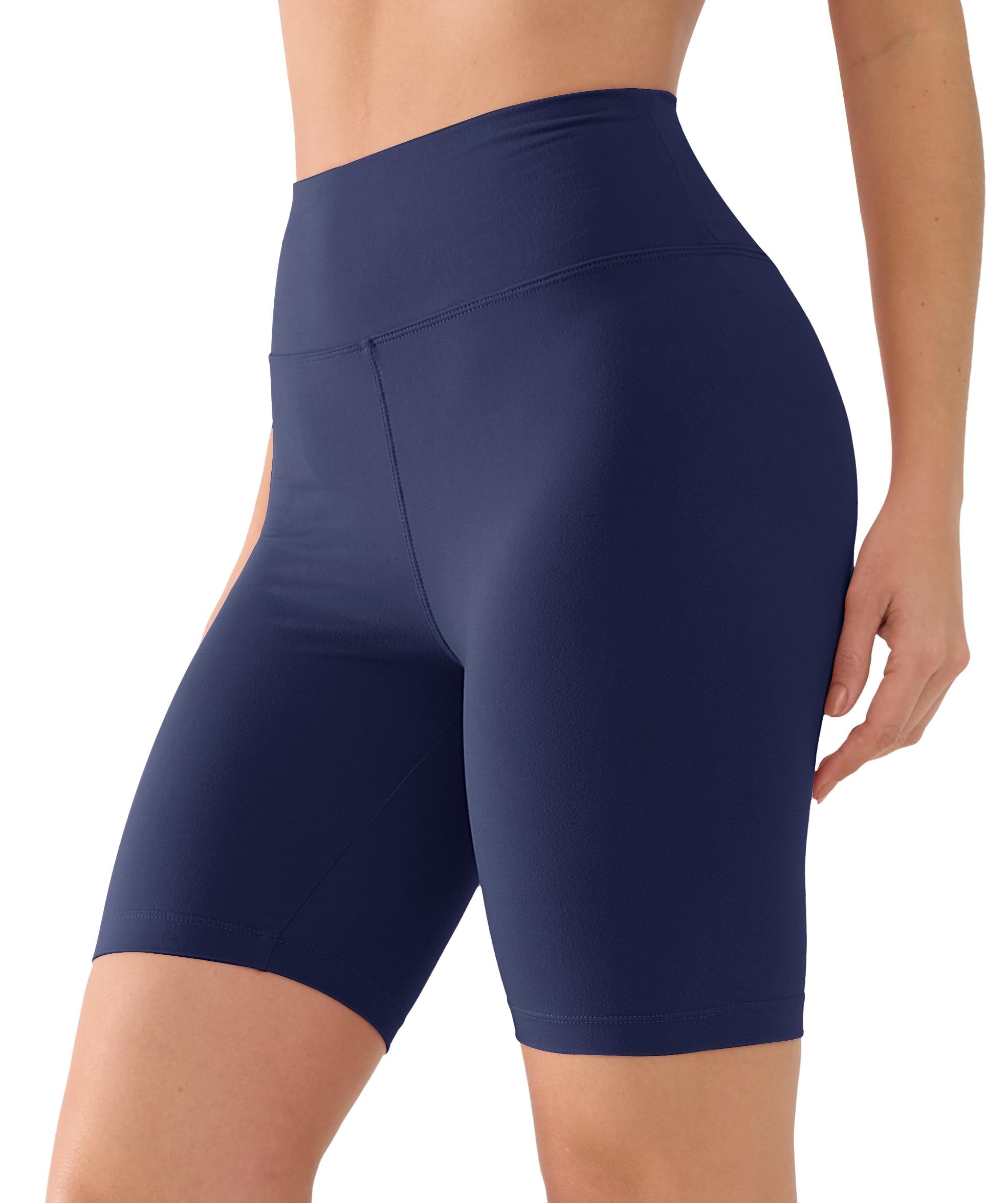 BAYDI Creamlush Radlerhose Damen - 20 cm Bequeme Kurze Sporthose mit Hoher Taille für Yoga Pilates Freizeit Alltag