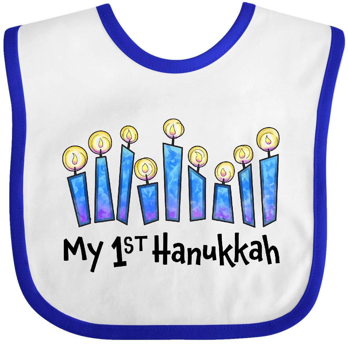 inktastic My First Hanukkah with Lit Candles Baby Bib