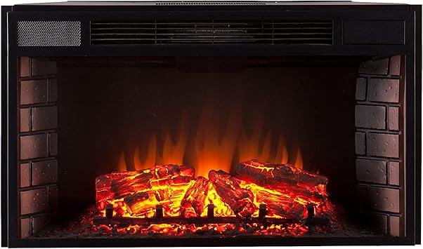 SEI Furniture 33 Widescreen Electric Firebox w/Remote Control, Black