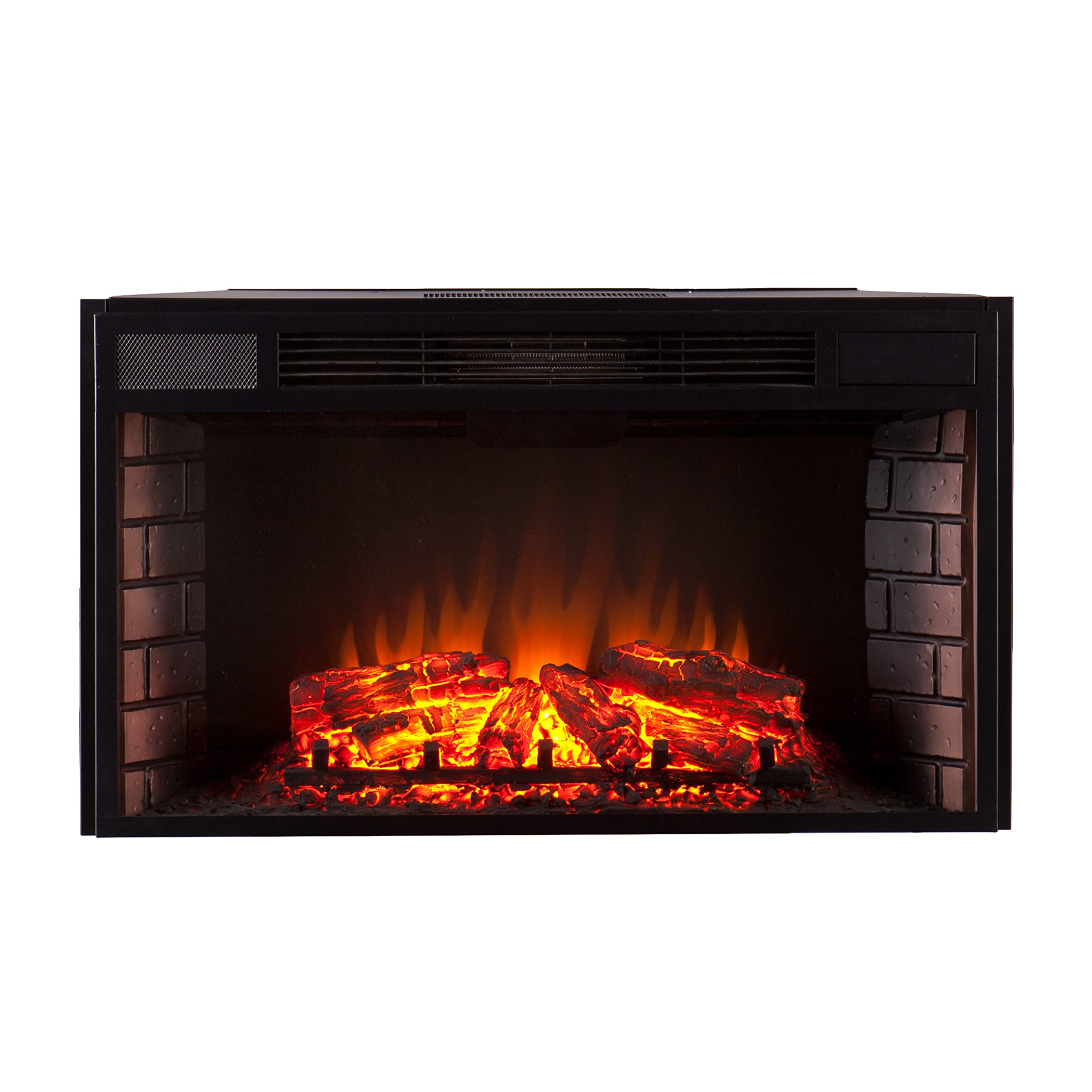 SEI Furniture 33” Widescreen Electric Firebox w/Remote Control, Black