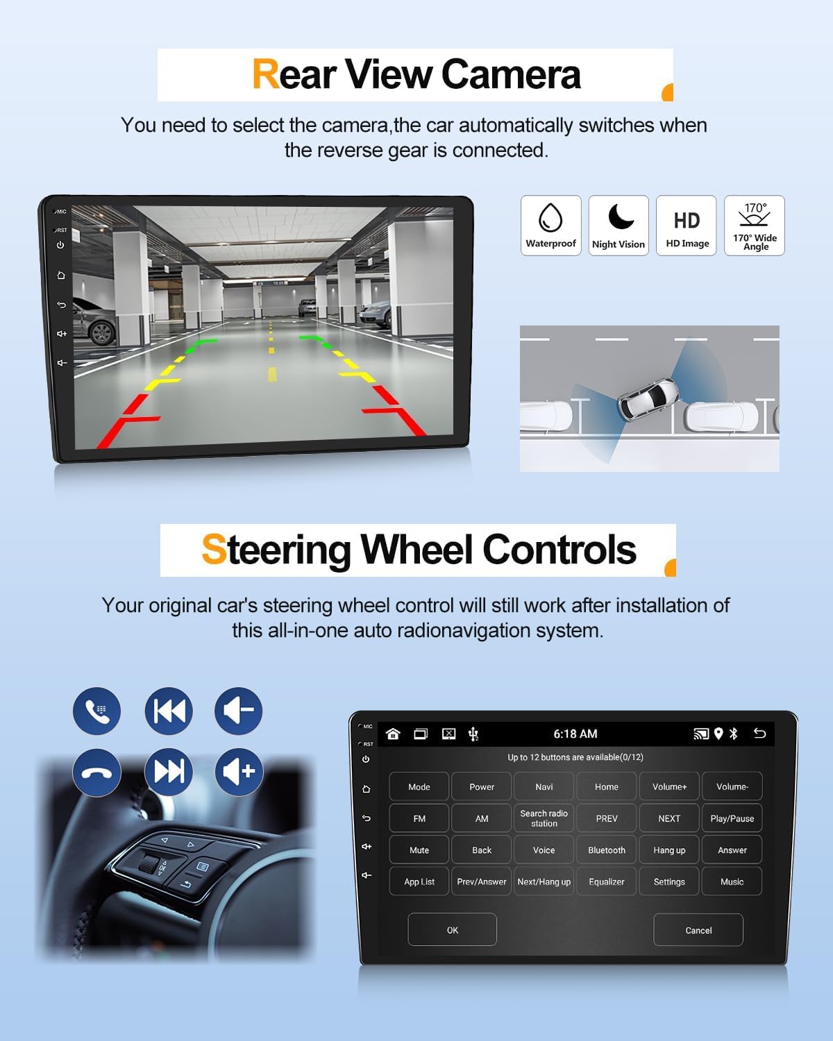 CAMECHO Ulepszony odtwarzacz samochodowy 4+64 GB dla Hyundai Santa Fe 2006–2012 bezprzewodowy CarPlay i Android Auto Android 15 nawigacja dotykowy ekran 9 cala Bluetooth MirrorLink GPS WiFi FM RDS