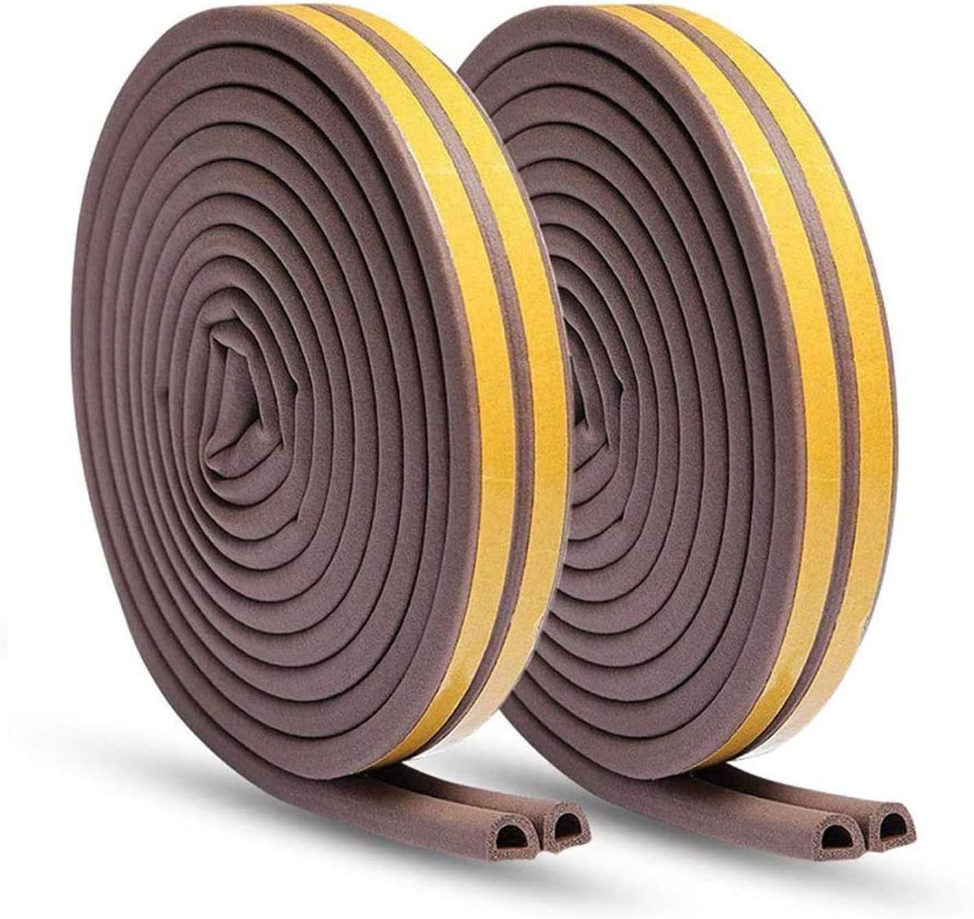 12m Window Draught Excluder Tape, Self Adhesive D Type, Rubber Door