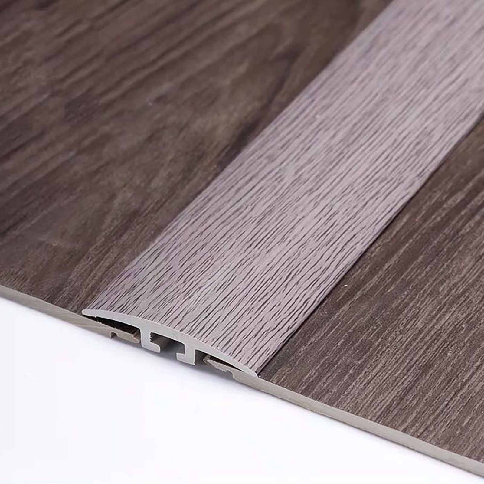 Generico Striscia di Transizione per Pavimento in Piastrelle con Fibbia Spc da 90 cm/2,95 Piedi Strisce di Soglia per Pavimento per Giunti in Laminato di Legno Striscia di Chiusura Decorativa Grigia