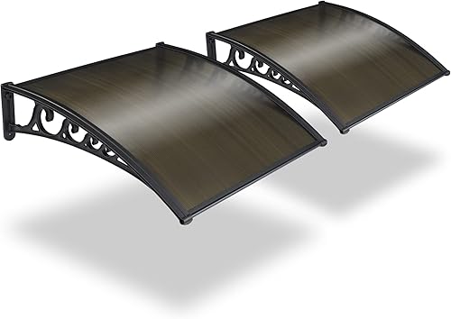 Yescom - Toldo para ventana de puerta de patio o patio, protección contra la lluvia y la nieve, de policarbonato