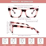 ZOECENT6 Pack Oprah Style Reading Glasses for Women Blue Light Blocking Computer Square Readers with Spring Hinge