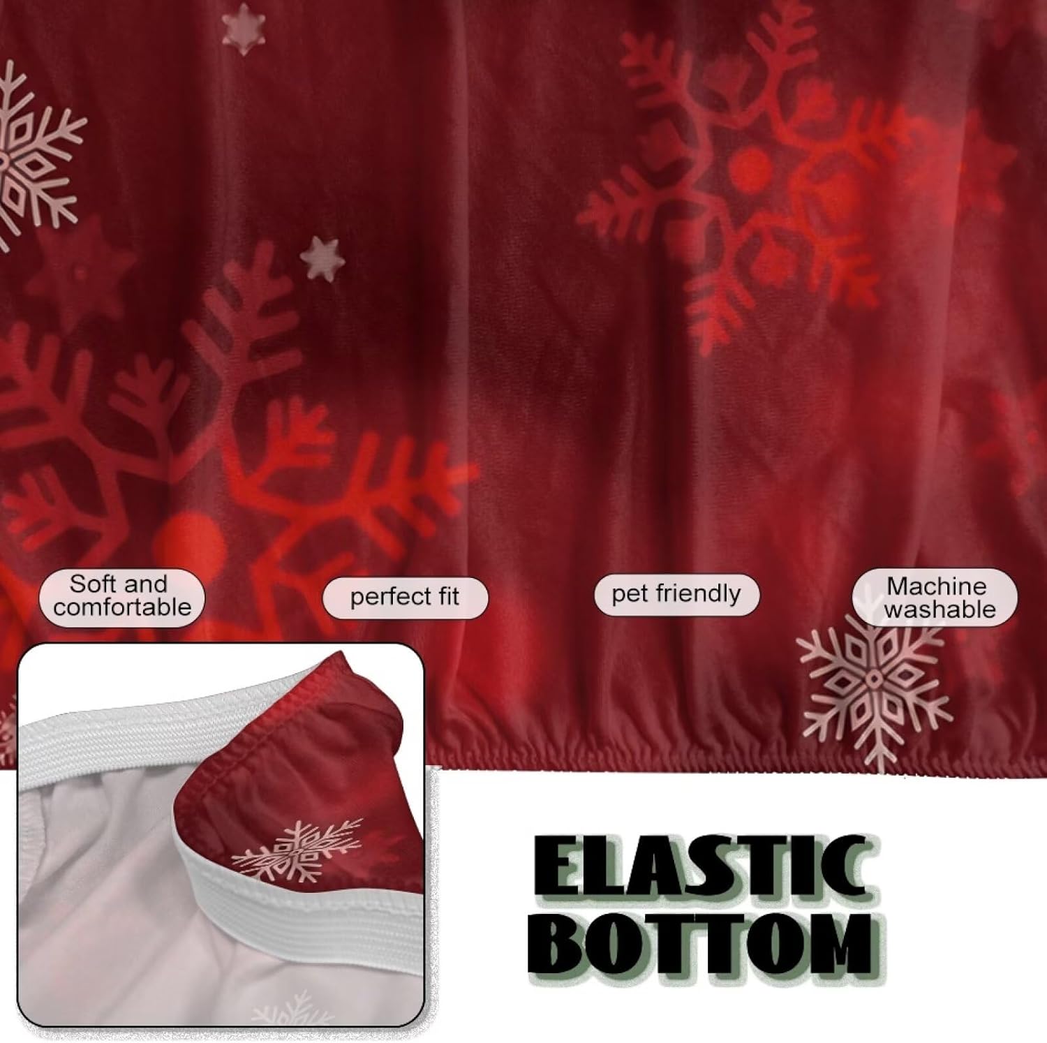 Christmas Futon Cover Stretch Sofa Bed Covers Washable Armless Sofa Slipcover Non-Armrest Couch Cover Elastic Furniture Protector for Dogs Cats Pets Tree