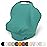 Simka Rose Car Seat Cover Baby & Nursing Cover Up for Breastfeeding - Breathable Multi-Use Privacy Nursing Canopy, Soft Stretchy Rayon Blend Carseat for Baby Boys & Girls - Teal