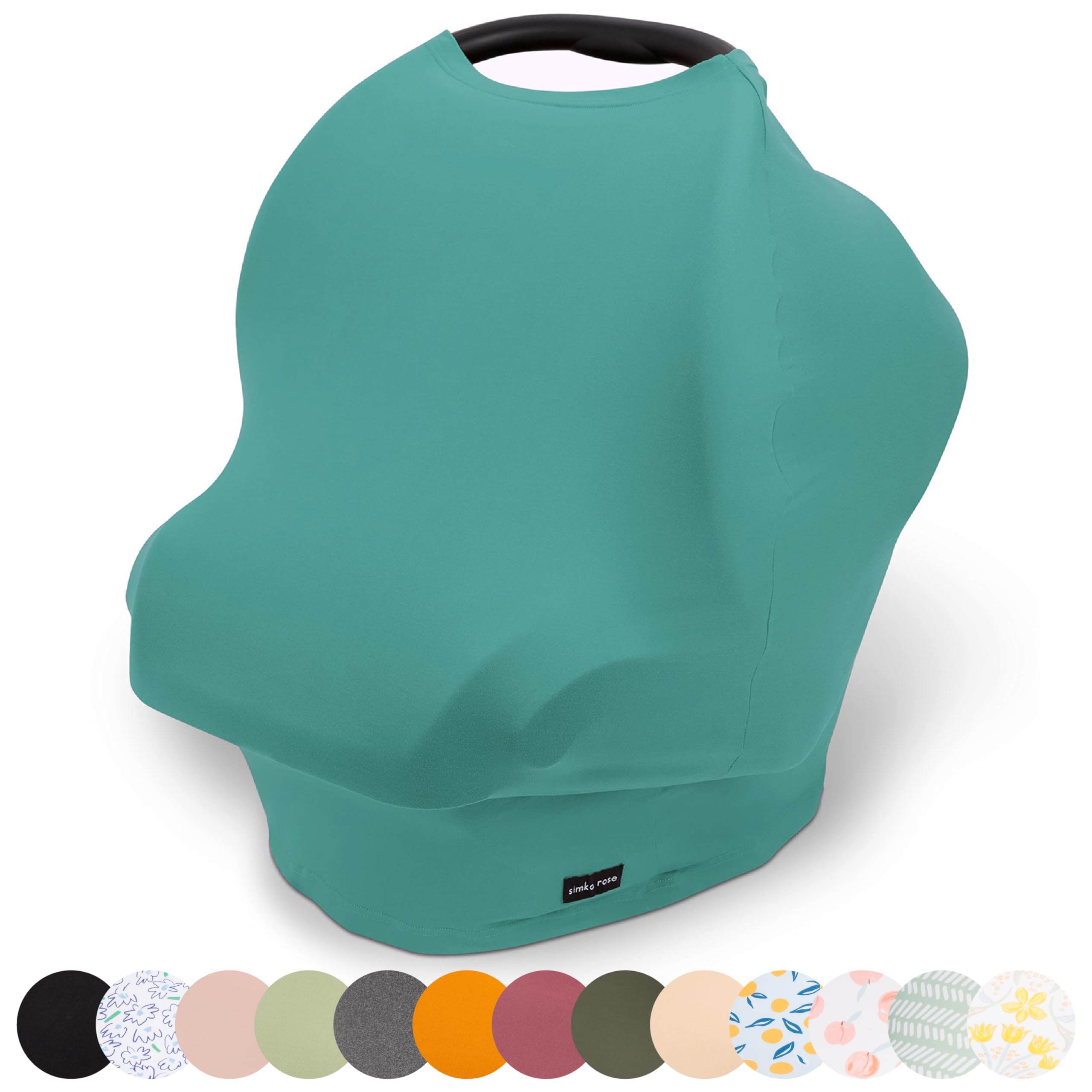Simka Rose Car Seat Covers for Babies- Nursing Cover Breast feeding Essentials & Baby Necessities- Carseat Stroller Combos Infant Boys and Girls - Baby Registry Breastfeeding Must Haves First Time Mom
