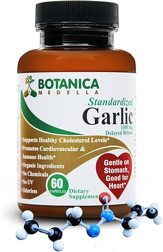 12400 mcg de alicina - Probado por terceros - Inodoro - Ingredientes orgánicos - Liberación retardada - Suministro de 30 a 60 días