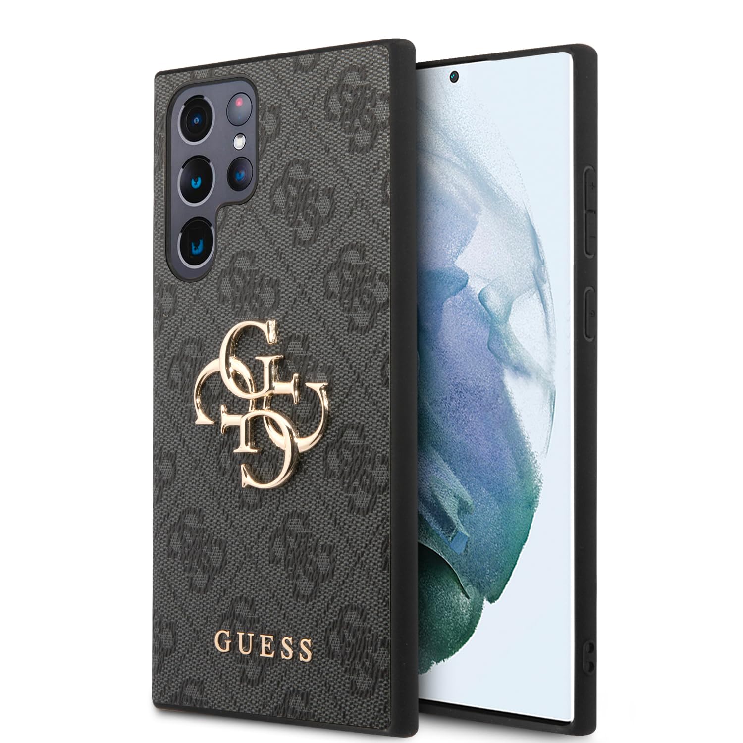 Guess GUHCS24L4GMGGR Funda Carcasa para S24 Ultra S928 Negro Hardcase 4G Big Metal Logo