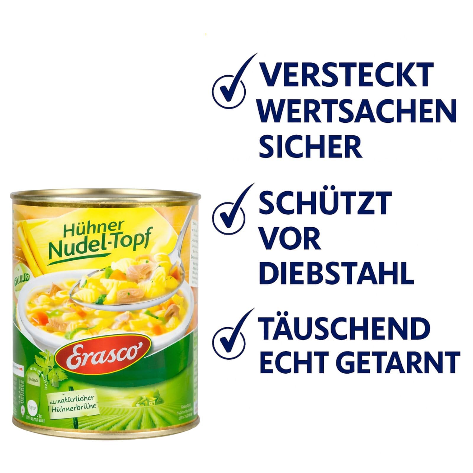 Weedness Nudeltopf Dosen-Safe Geldversteck Dosentresor Versteckdose Geheimversteck Mini Tresor Strandsafe