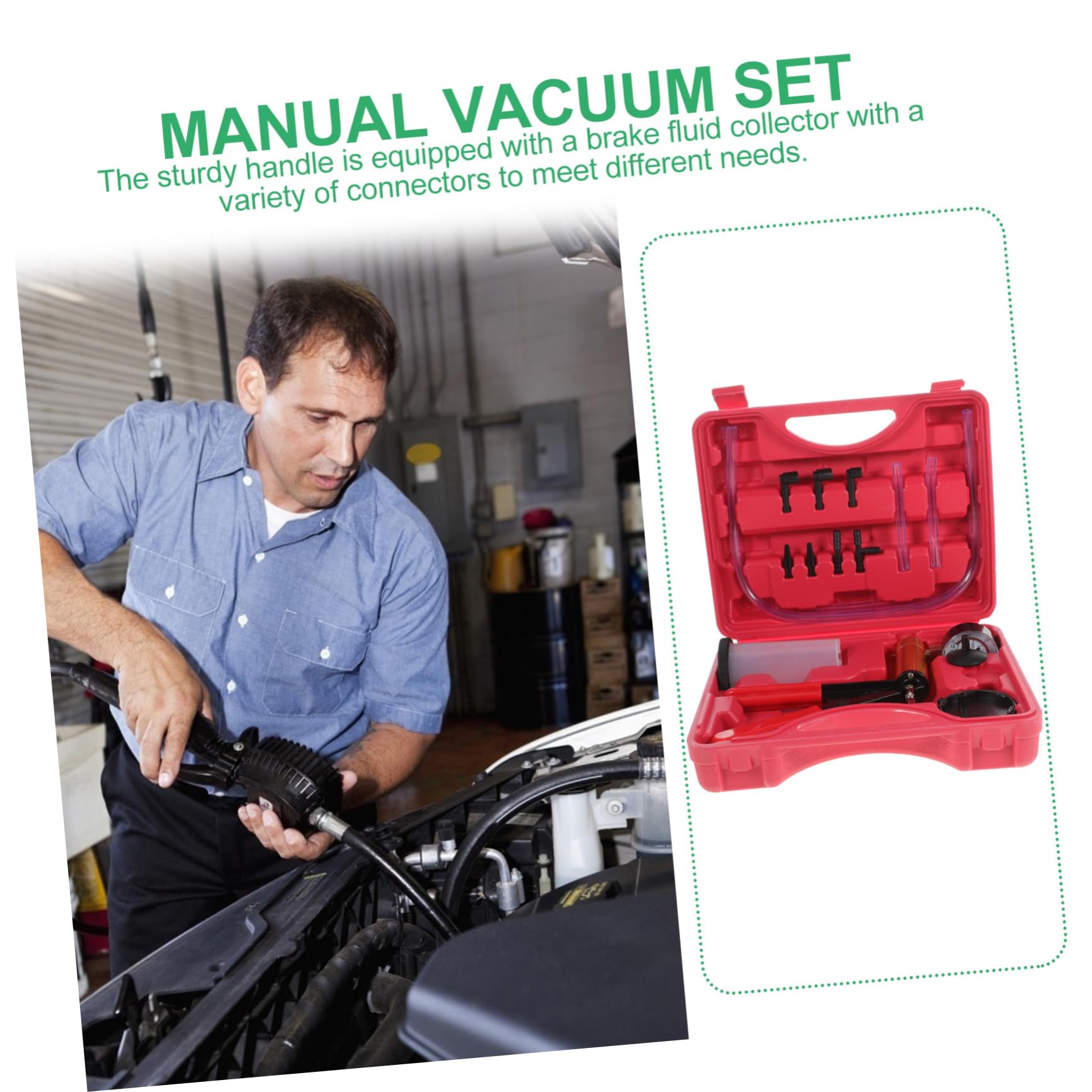 Kit De Purga De Frenos Bomba De Vacío Manual para Coche Herramienta De Purga De Líquido De Frenos Purgador De para Sangrado De Coche Uso Taller