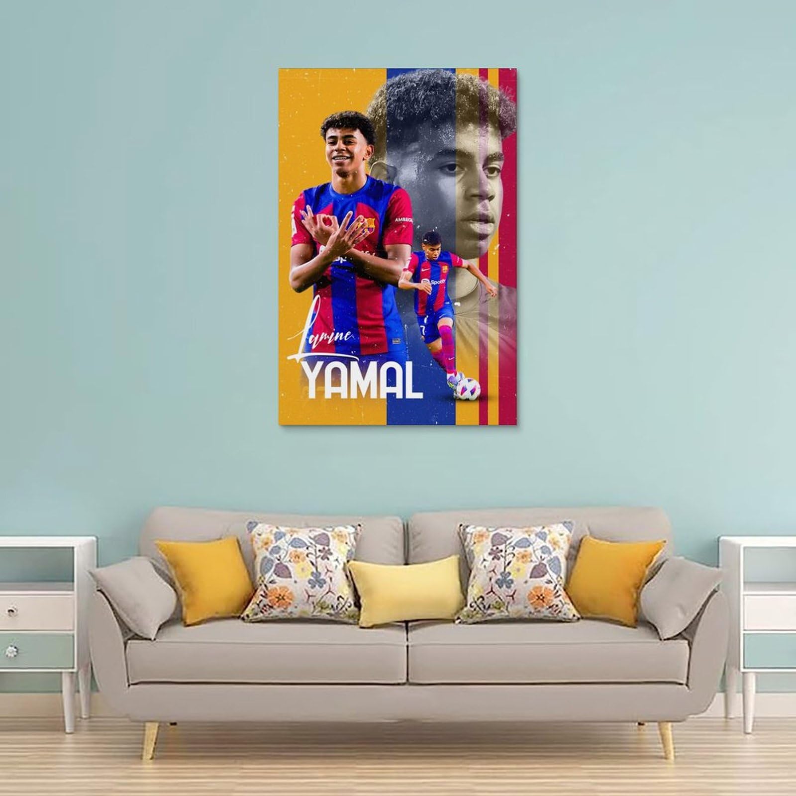 Poster Lamine Yamal Sur Toile – Déco Foot Moderne Sans Cadre 30x45 Cm – Idéal Pour Chambre, Salon, Bureau - 14