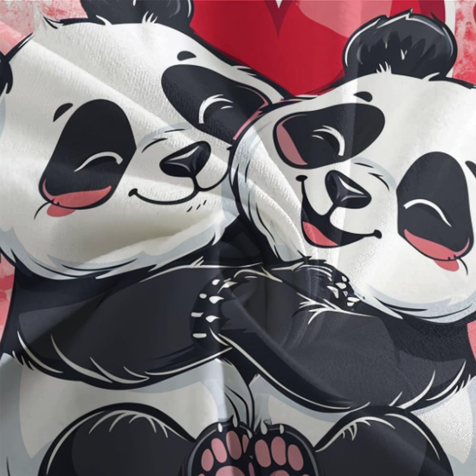 Pärchen Pandas 3D-Gedruckter Bettwäsche-Set Mit Bettbezug-Set Bedruckt Für Kinder Teenager ErwachseneTagesdecke Bezug Mit Weich Leicht Panda-Geschenk Duvet Cover 3-Piece König（220x240cm）