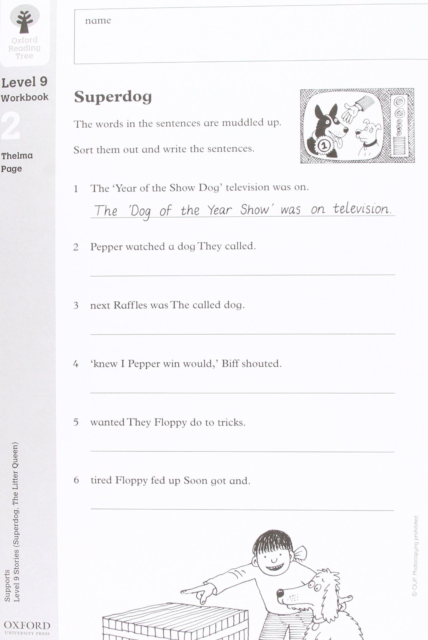 Oxford Reading Tree: Level 9: Workbooks: Workbook 2: Superdog and the Litter Queen Paperback – January 19, 1995