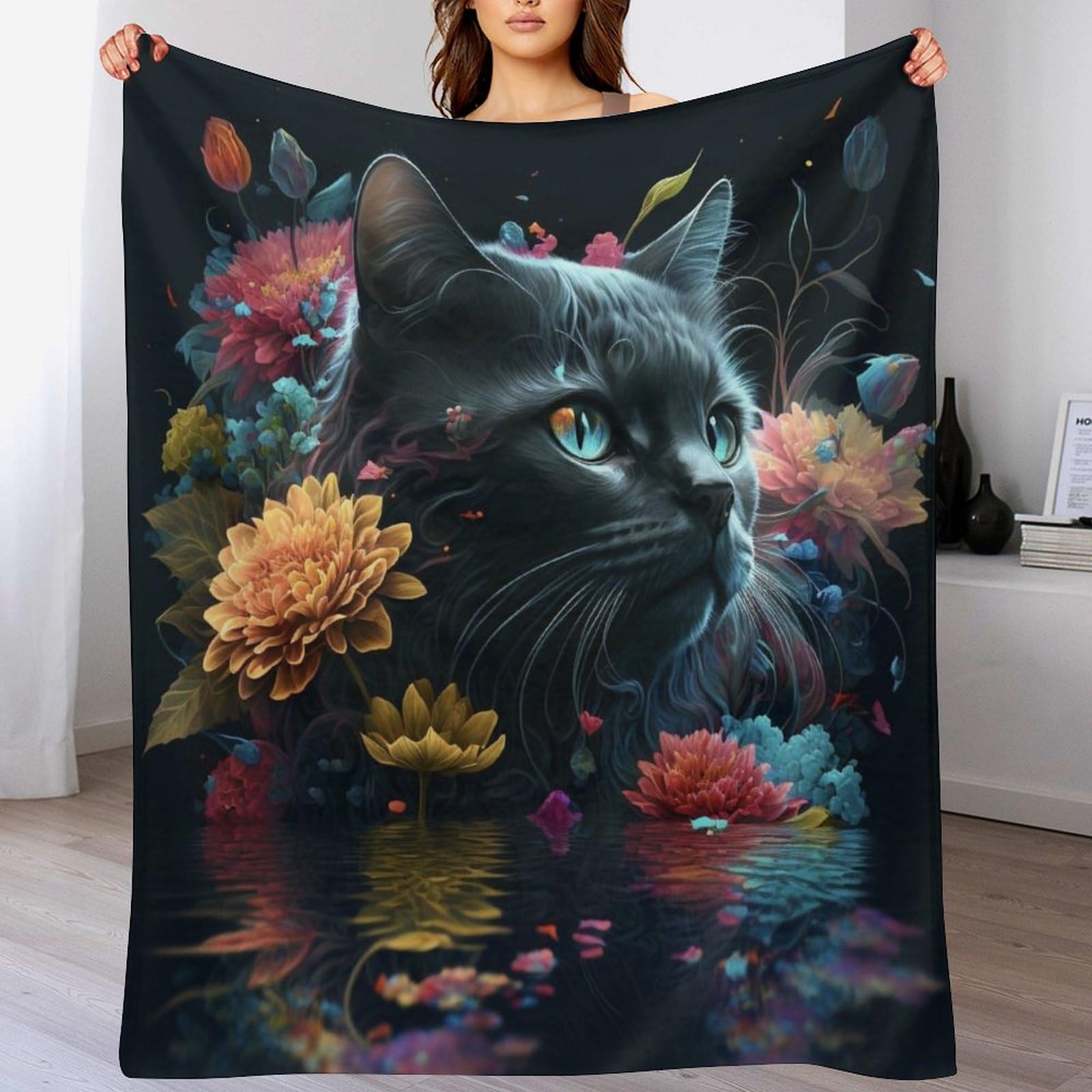 Couverture pour chat en flanelle douce chaude couverture de canapé confortable 180x200