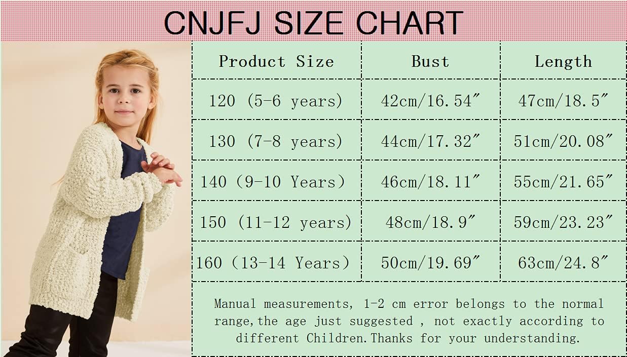 Girls Casual Open Front Long Sleeve Cardigan Pocket Fashion Sweater Outwear - Image 6