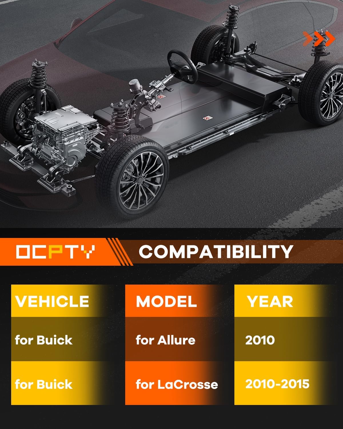 172529 Front Struts Shocks for Chevy, OCPTY Complete Strut Spring Assembly Fits 2010 for Buick Allure,2010-2015 for Buick LaCrosse FWD,2014 for Chevy Impala,2013-2014 for Chevy for Malibu Set of 2