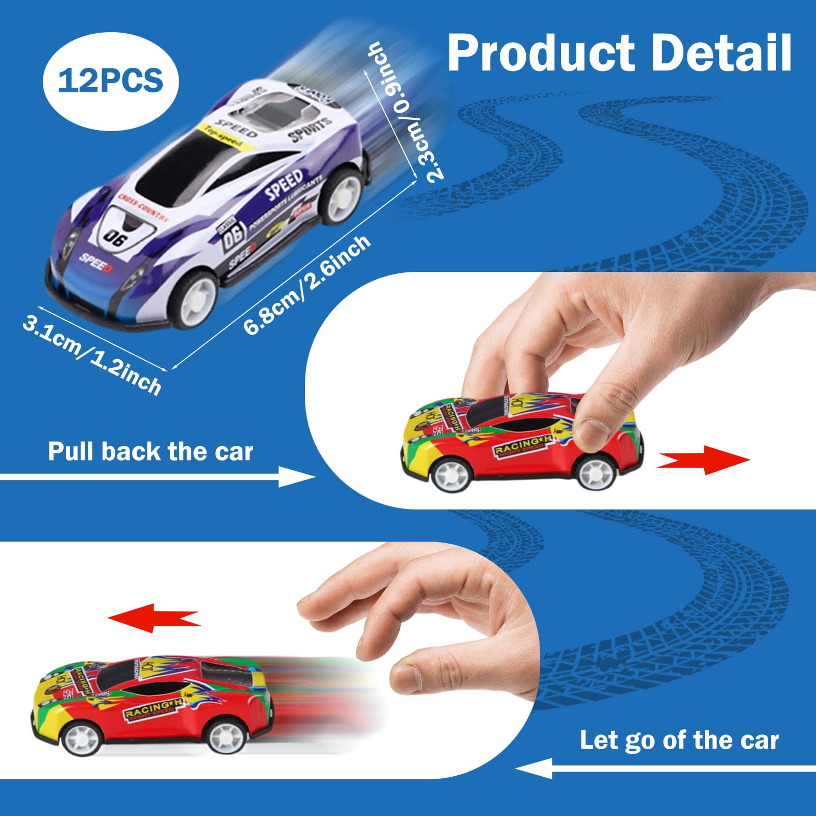 JOYIN Voitures de dessin animé, ensemble de voiture en caoutchouc souple, mini véhicules jouets, voiture jouet de bain pour tout-petits, cadeau d'anniversaire pour garçons et filles