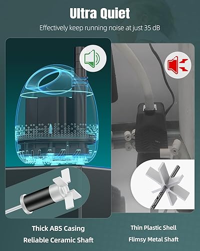 Miniatura 5 de Pawfly Bomba de agua sumergible de 900 GPH y 60 W, bomba de sumidero portátil pequeña con elevación de 10 pies de altura ultra silenciosa bomba de