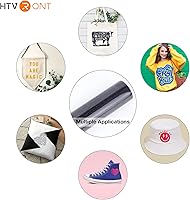 Vista 2 de HTVRONT - Rollo de vinilo HTV con purpurina dorada - Vinilo de transferencia de calor con purpurina dorada de 12 x 15 pies para camisas, vinilo