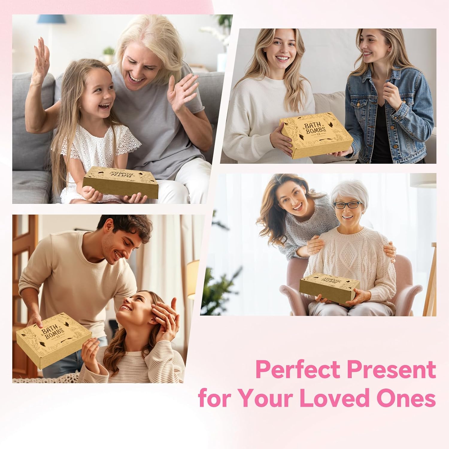 Bath Bombs for Women, 12 PCS Bath Set, Natural Bubble Bathbombs with Shea Butter, Dry Skin Moisturizing, Present for Christmas, Birthday, Valentine’s Day for Mom, Wife, Her, Girls - Image 7