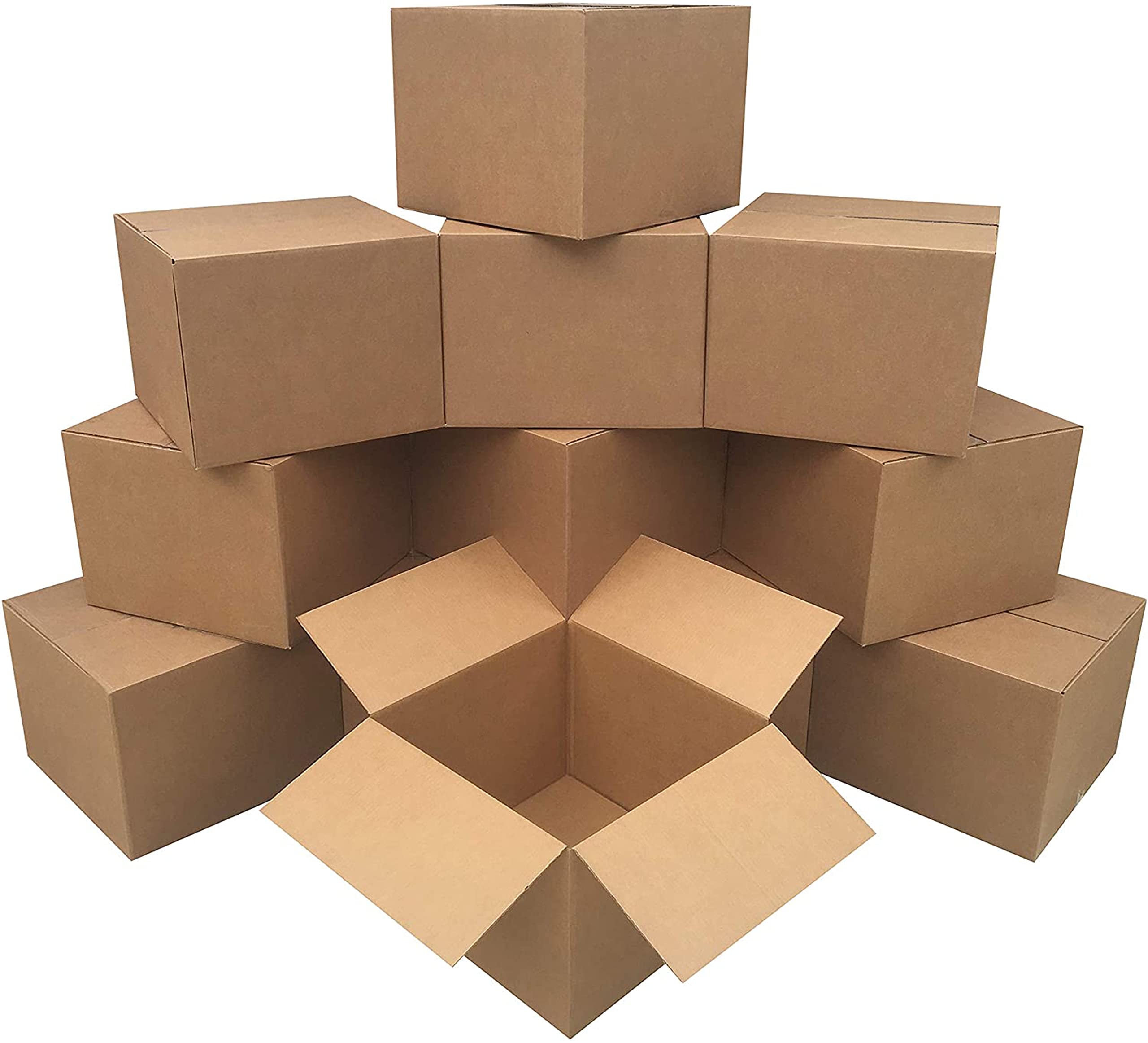 JECO - Lot de 20 cartons caisses américaines 500 x 400 x 150 mm simple cannelure cartons d'expédition colis déménagement
