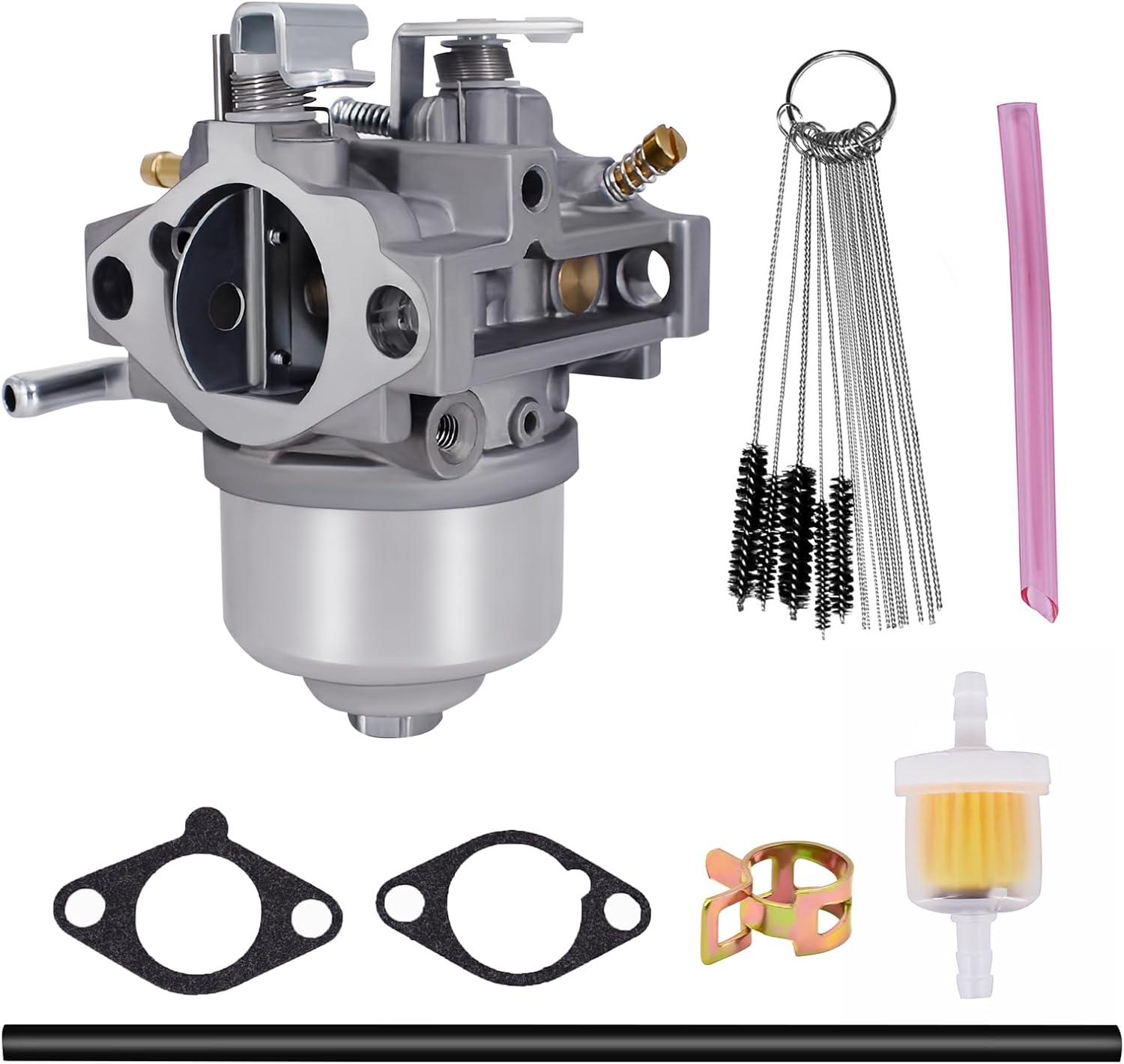 Carburetor for Kawasaki FB460V 4 Stroke Engine 15003-2796 15003-2777 Carb with Gaskets Filter Clamp Fuel Line Cleaner Tool Kit