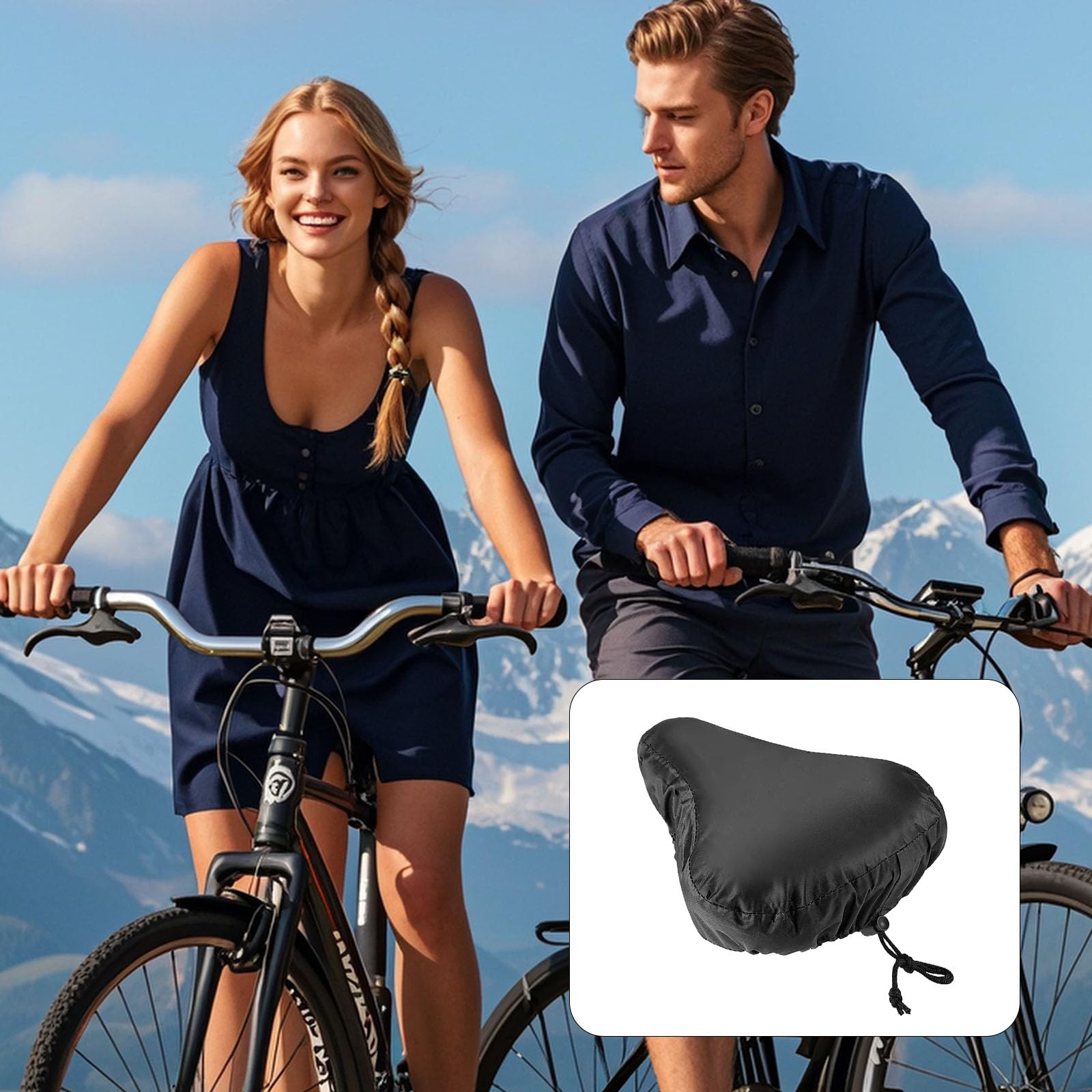 2 pezzi Coprisella impermeabile per bicicletta con coulisse elastica in PVC per la maggior parte delle selle della bicicletta