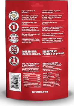 PureBites Chicken Breast Freeze Dried Dog Treats 3oz Bags. 3 Bags Total.