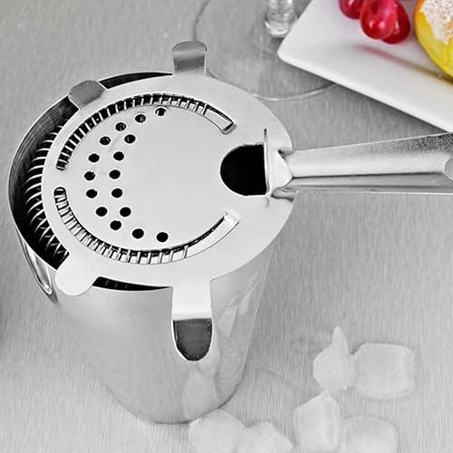 Miniatura 5 de JEUIHAU 10 coladores de cóctel de 6 pulgadas, colador de barra de acero inoxidable de 4 puntas, colador de barra de cóctel, colador de cóctel para