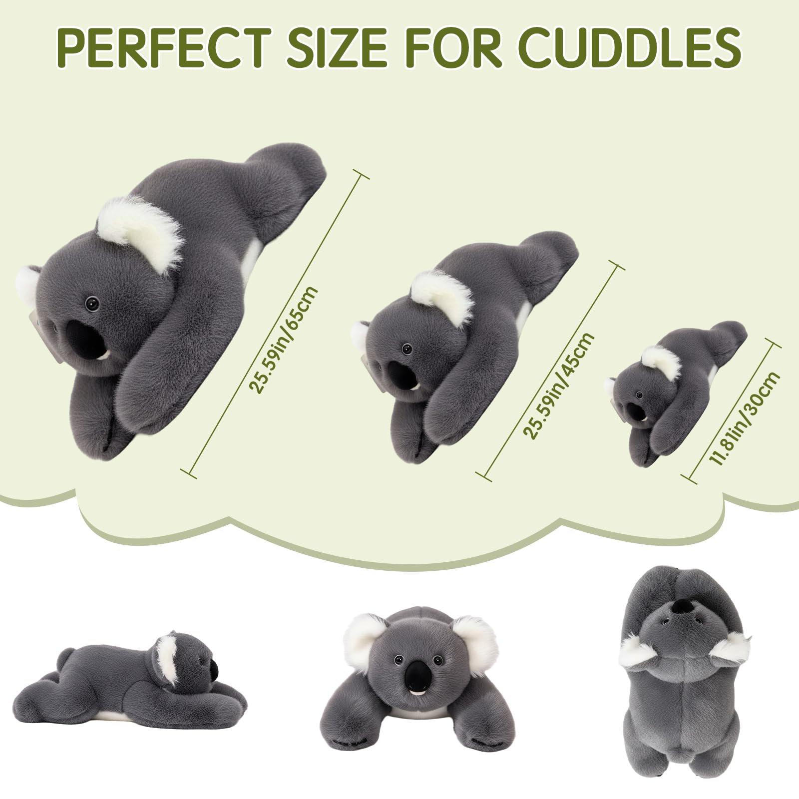 Kaelorae Weighted Plush Animals for Kids & Adults, Panda Teddy Bear Dinosaur Stuffed Toys - Image 2