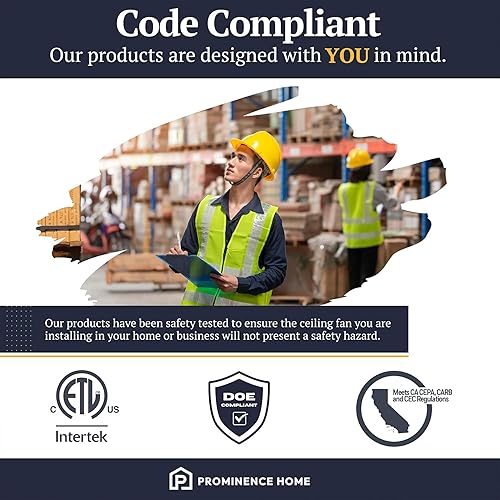 Miniatura 8 de Prominence Home Alvina - Ventilador de techo con luz LED, aspas de 42