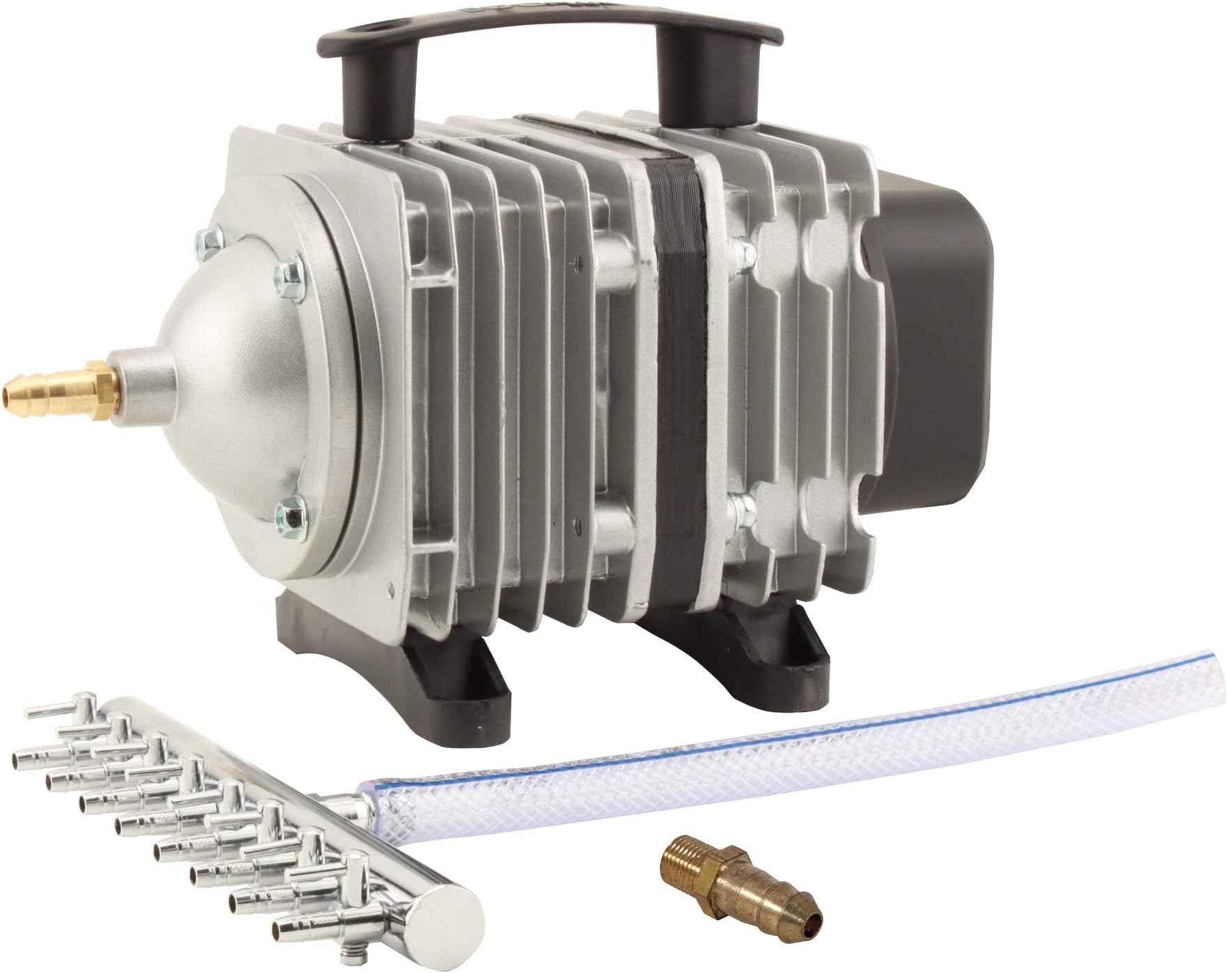 EcoPlus ECOair 5 Commercial Grade Air Pump 1300 GPH - 80 Watt Single Outlet with 8 Valve Manifold