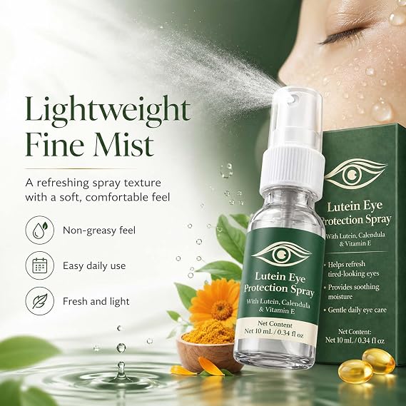 Lutein Eye Spray, Refreshing Eye Care Mist with Lutein & Vitamin E, Lightweight Hydrating Spray for Daily Comfort. (1)
