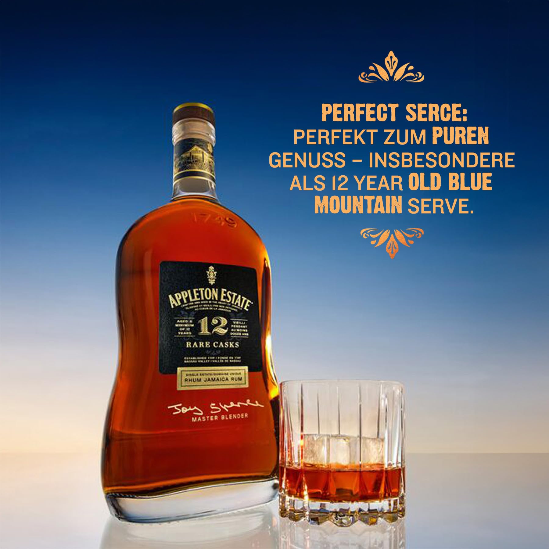 Appleton Estate 12 Years Old Rare Casks |12 Jahre gereifter, gold-brauner Jamaica Rum | Geschenkempfehlung | pur oder für Cocktails | 1 x 0,7 l
