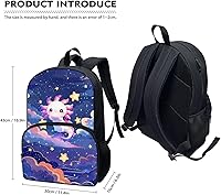 Vista 234 de American Flag Fire Galaxy Pattern Kids Backpack for Boys Girls Elementary Students Bookbag Middle School Bag Lightweight Children Travel Bag
