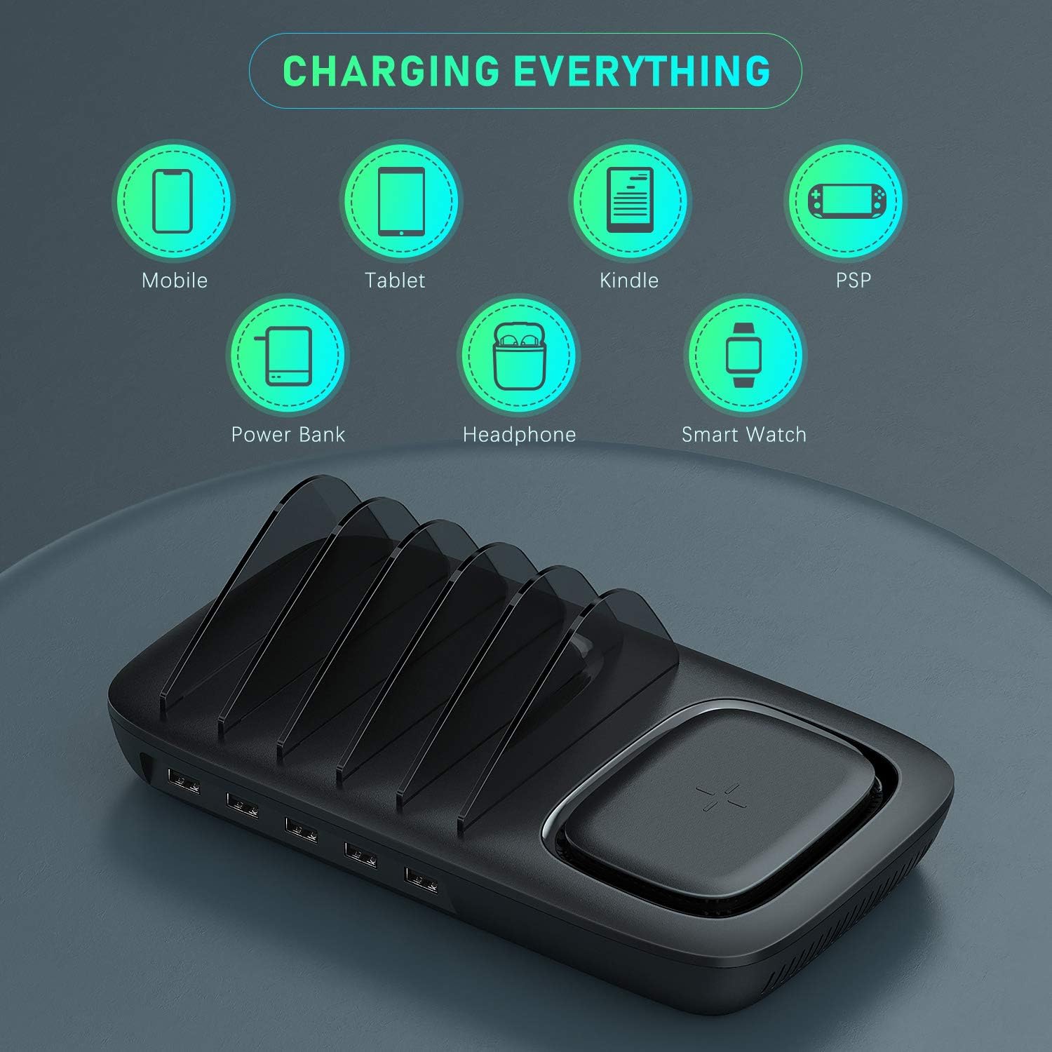 Exclusive Discount 50% Price Charging Station with Wireless Charger Pad for Multiple Device - Seenda 5 Port Multi USB Charger Desk Organizer with Qi Charging Pad and 8 Short USB Cables for Phones Tablets Multidevice Flash Deals - 60% OFF Charging Station with Wireless Charger Pad for Multiple Device - Seenda 5 Port Multi USB Charger Desk Organizer with Qi Charging Pad and 8 Short USB Cables for Phones Tablets Multidevice