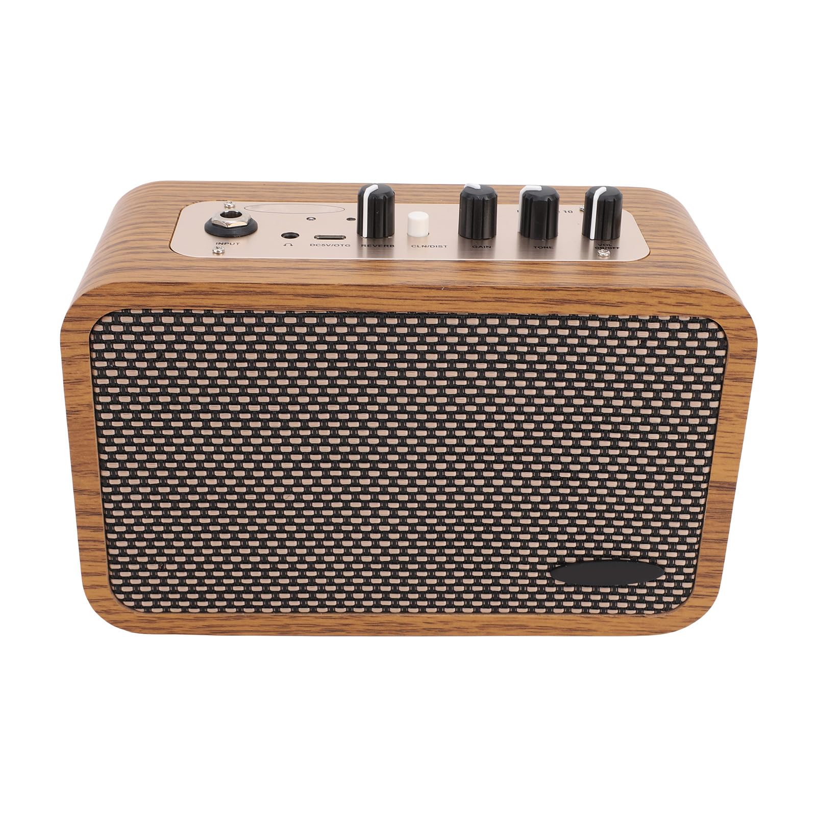 Tangxi Amplificatore per Chitarra Elettrica da 10 W Altoparlante BT in Legno, Riverbero Toni Overdrive Puliti Manopole di Tono con Guadagno in Ingresso da 6,35 Mm Design a 2 modalità per Bassi Bassi