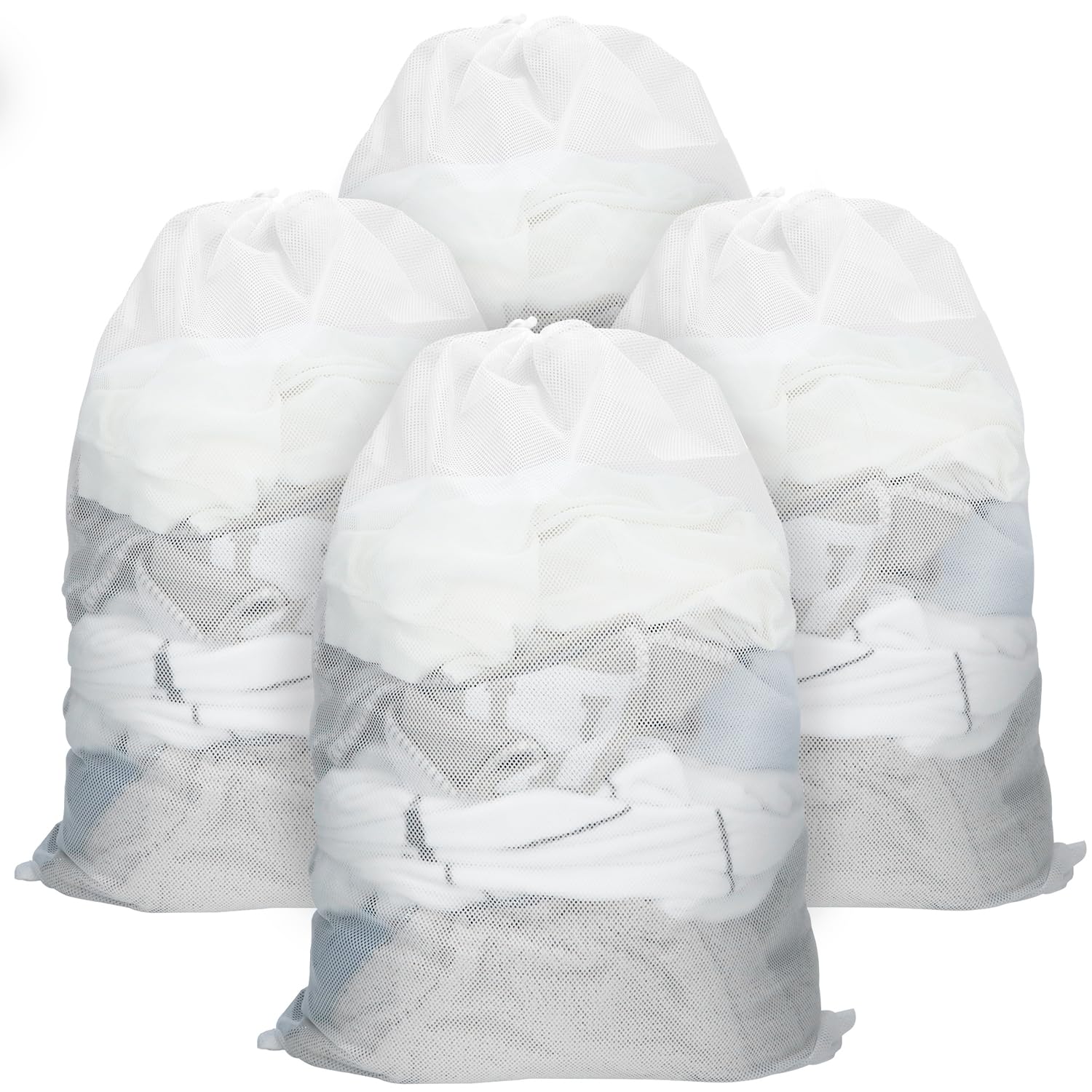 Sacs à linge en maille avec cordon de serrage pour éviter les vêtements perdus