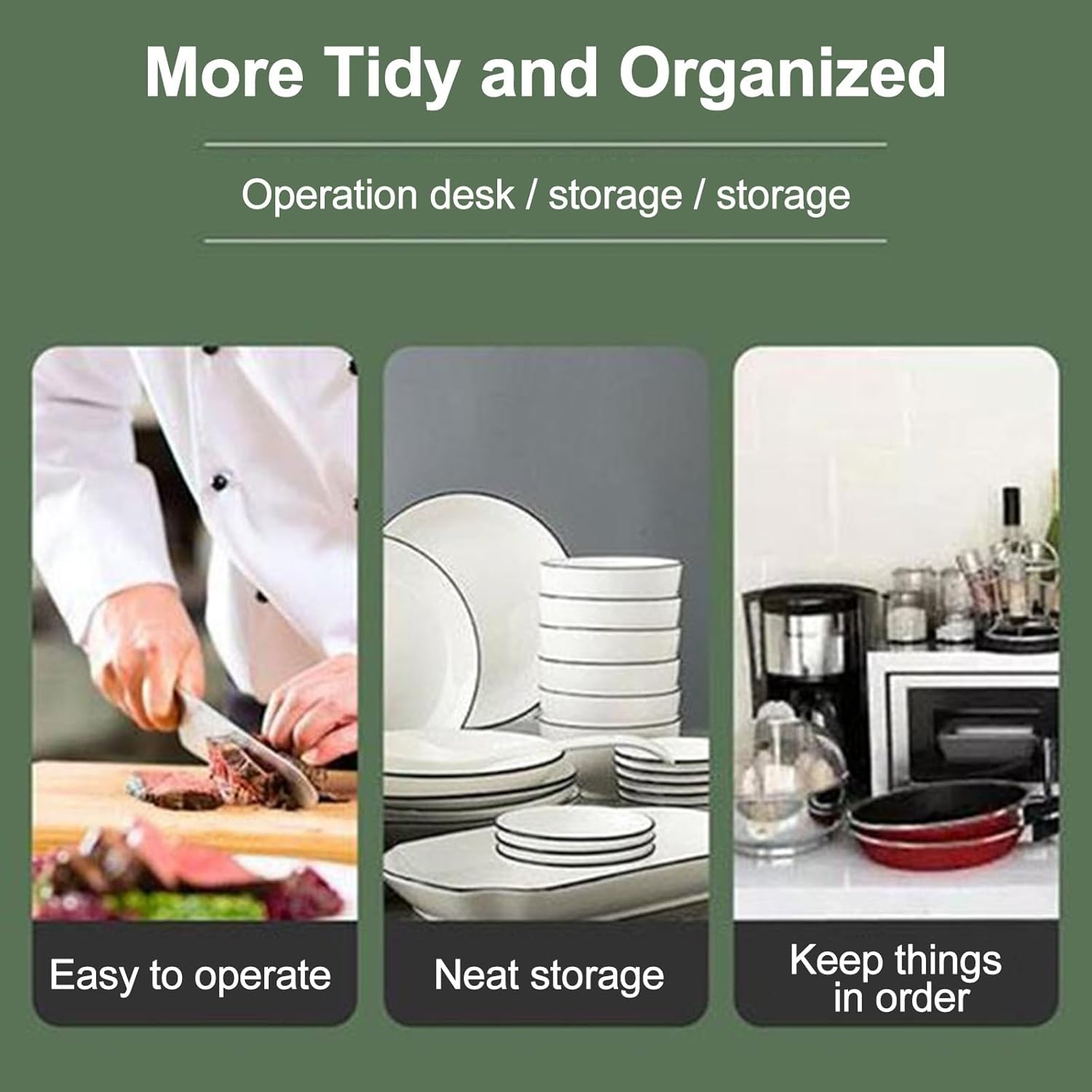 Stainless Steel Commercial Worktable with Sliding Doors - Heavy Duty Kitchen Prep Table, Cabinet for Garage, Home, Warehouse, and Kitchen