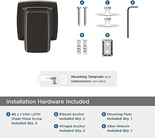 Vista 111 de Amerock BH36034CZ Toallero de bronce champán Toallero de 24 pulgadas (24.016 in) Revitalize Toallero de baño Accesorios de baño