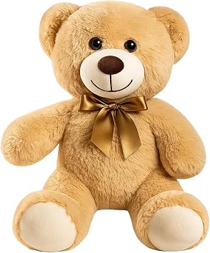 35 CM Brown Teddy Bear, Small Teddy Bear with Soft Plush, Brown Stuffed Animal, Huggable Gift For Birthday, Valentine's Day, Anniversary