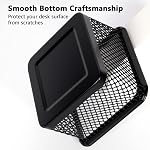 Paper Clip Holder for Desk, Paperclip Holders, Mesh Paper Clip Holders Metal Paper Clip Dispenser Organizer for Desk Binder Clip Bobby Pin Holder Container for Home Office School, Black 4 Pack