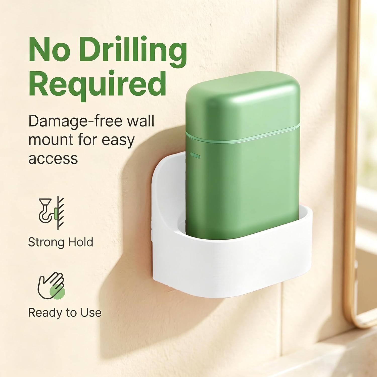 Wall Mount Holder for Wild Deodorant Applicator (White) image 4